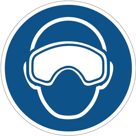 Skibril dragen verplicht gebodssticker - M067 | 30 cm