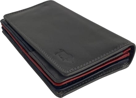 Arrigo Portemonnee Dames • Portefeuille Dames • 5 kleuren Leer • Grijs