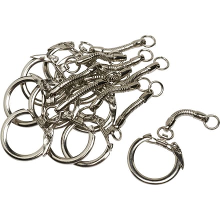 Sleutelring met Ketting, 10 stuks