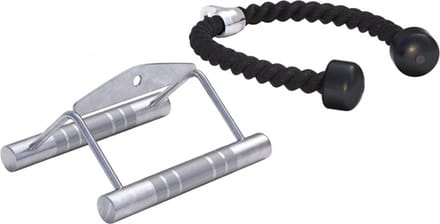 Gorilla Sports Roeigrepen set: Triceps Touw - Pararelle Roeigreep