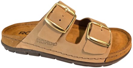 Rohde 5865 14 Slippers Beige Leer Dames - Beige - 41