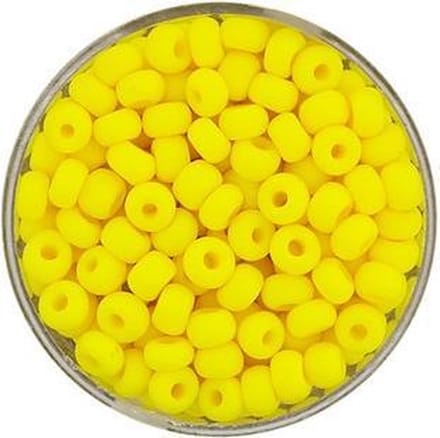 9384-054 Rocailles geel mat 4.5mm