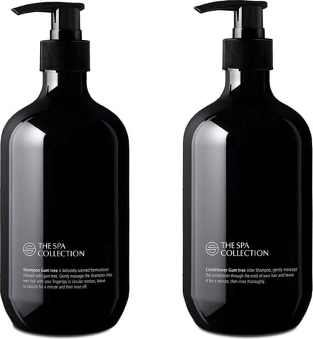 The Spa Collection Gum Tree - Shampoo + Conditioner - 475 ml stijlvolle zwarte pompfles - Set van 2 stuks