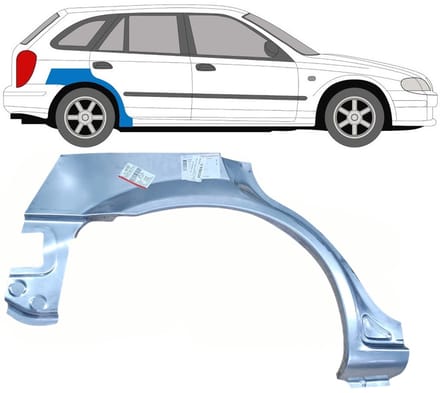 Reparatiepaneel achterspatbord voor Mazda 323F BJ 1998-2004 / Rechts
