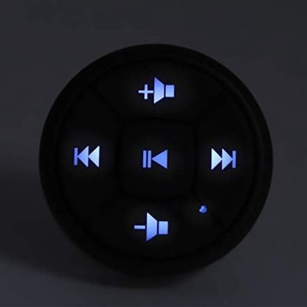 Media Afstandsbediening - Stuurwiel Controller - Muziek Bediening - Bluetooth Connectie - Compact Formaat - Zwart