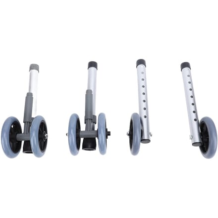 Loopwielen Vervangingsonderdelen Wielen met Rem Set Mobiliteitshulpmiddel Apparatuur voor Ouderen gray