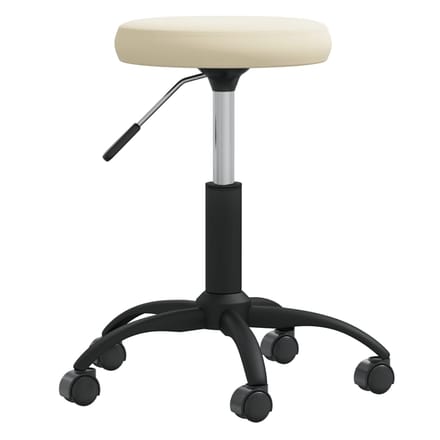 vidaXL - Massagekruk - fluweel - crèmekleurig