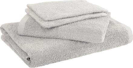 Moodit Badlinnen Troy Silver - 2 washandjes + 1 handdoek + 1 douchelaken