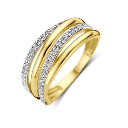 9K Gouden Geel Kleurig Ring Zirkonia 8000176