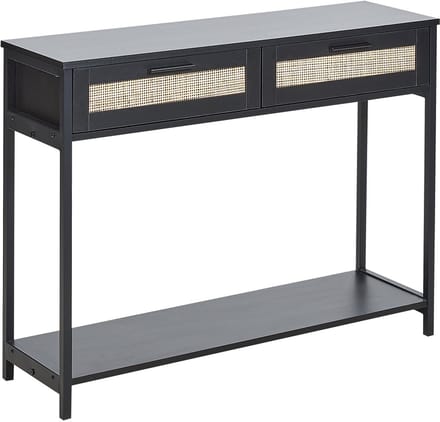 OPOCO - Consoletafel - Zwart - Rotan