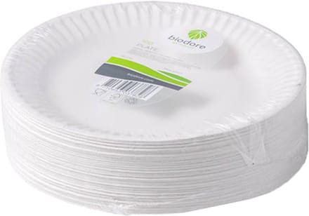 DEPA® Bord - klein- rond - 1-vaks - karton - Ø15cm - wit - 100 stuks