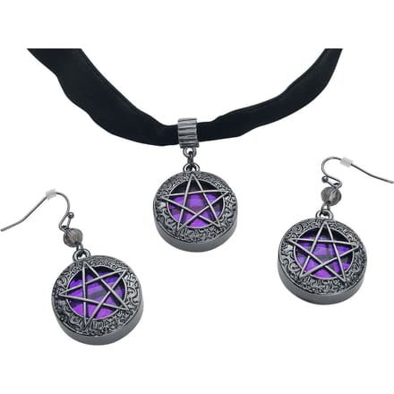 Gothicana by EMP - Gothic Choker - Shiny Pentagram - voor Vrouwen - zwart