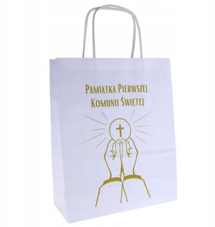 Papieren Communie Tas A5 IHS Goud 18x8x22 cm