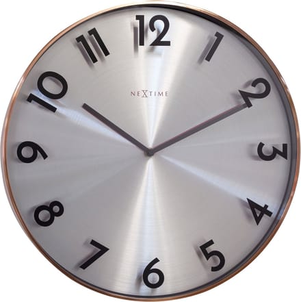 Metalen wandklok - 40cm -Stille klok - Metaal - NeXtime Reflection