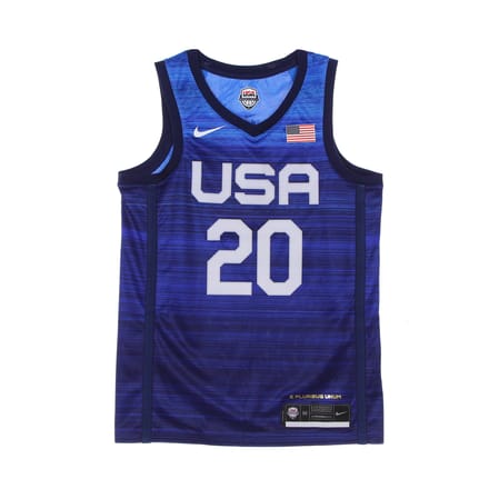 Basketbaltanktop heren Nba Jersey Limited Road Team USA Obsidiaan/wit