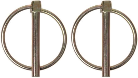 ProPlus Borgpen - Ø 6 mm - met Ø 38 mm ring - 2 stuks - robuust staal