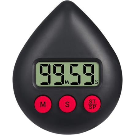 Zwarte Druppelvormige Badkamer Timer Draagbaar Eenvoudige Bediening Digitale Douche Kooktimer voor zwart