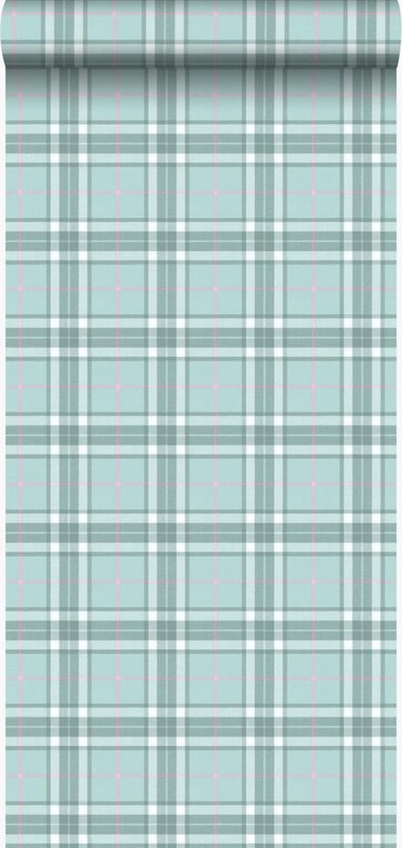 Origin Wallcoverings behang ruiten celadon groen - 53 cm x 10.05 m - 347469