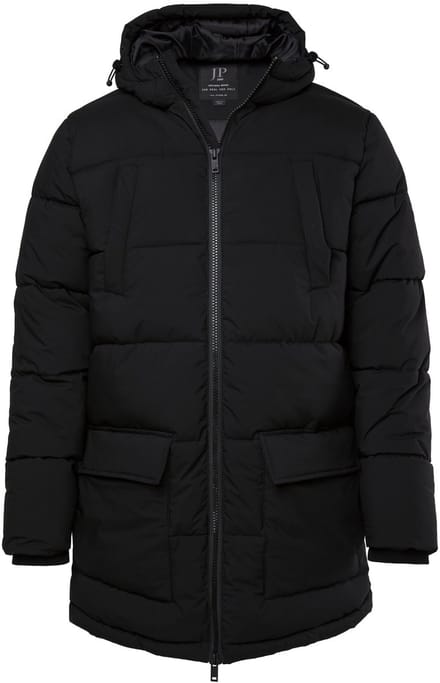 JP 1880 - Heren - Parka capuchon doorgestikte voering veel zakken - Zwart - Maat XL