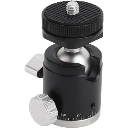 Mini Balhoofd Aluminiumlegering 360 Graden Draaibaar Camera Statief Balhoofd met 1/4 Inch Schroef Koud black
