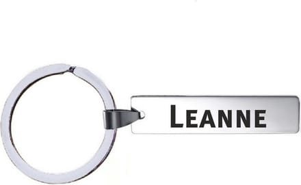 Sleutelhanger Met Naam - Leanne - RVS