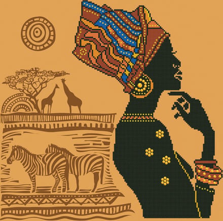 DD9.029 Diamond Dotz® - 49x49cm African Elegance (#DD1904)