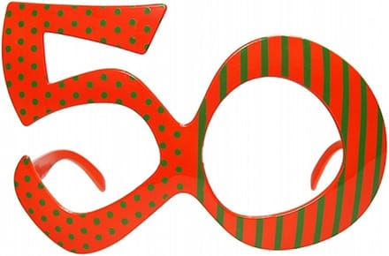 PARTYDECO - 50 jaar bril voor volwassenen