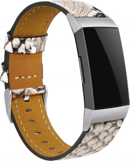 Actie4you® - Leren bandje - Geschikt voor Fitbit Charge 3 / Fitbit Charge 4 – Fitbit Bandje - Glad Crocodil