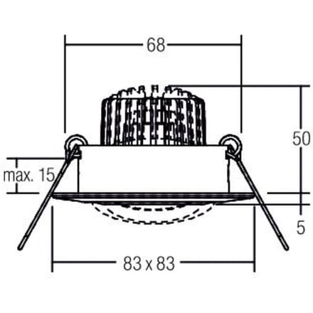 BRUMBERG BB14 inbouw dim2warm RC-dim structuurwit