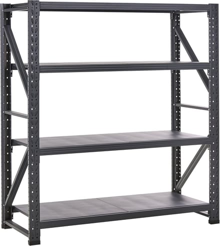 BELIANI FIUGGI - Stellingkast 4 planken - Zwart - 200 cm - Staal