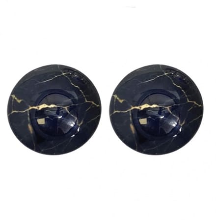 Clip oorbellen Amara zwart goud marmer 2 cm