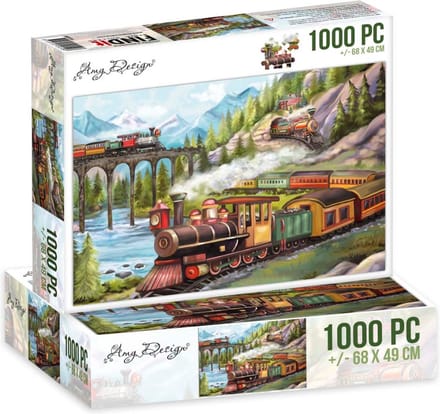 Jigsaw puzzel 1000 pc - Amy Design - Treinen
