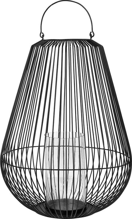 NIDEA windlicht / lantaarn zwart staal Ø53 cm (65759) Large