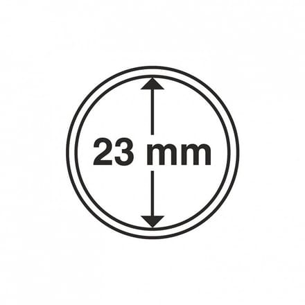 Muntcapsules Rond - geschikt voor munten Ø 23 mm. - GRIPS