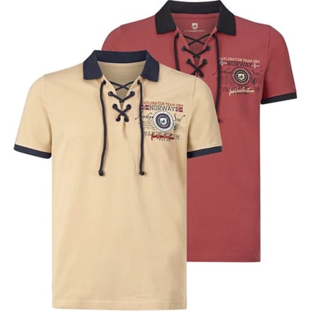 Jan Vanderstorm herren Poloshirts, Set Van 2 - 56/58 - lichtrood - Plus Size
