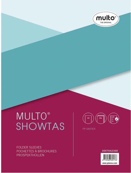 Showtas Multo 23-gaats PP 0.08mm A3 dwars | 5 stuks
