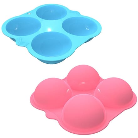 4 Holte Halve Cirkel Siliconen Cakevorm Muffin Chocolade Bakvorm Pan DIY Feesttaartvorm blue