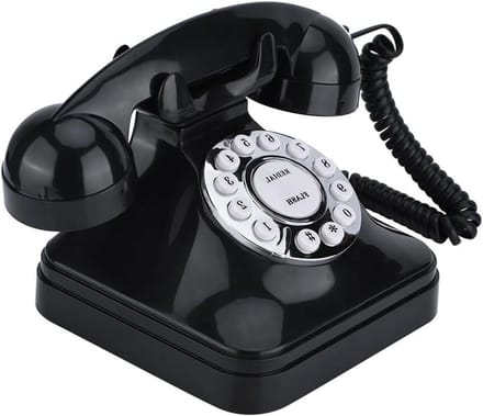 Vaste Telefoon - Retro Telefoon - Thuisgebruik Decoratie - Traditionele Ringtone - 22 cm - Zwart