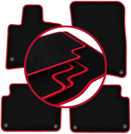 CARLUX-RED automatten voor: Audi Q7 I 4L SUV (2005-2015)