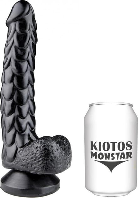 Kiotos Monstar - Echo - Dildo - 24,5 x 4 cm - Zwart
