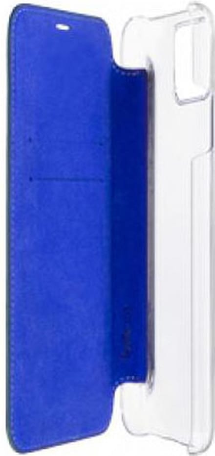 BeetleCase, Hoesje geschikt voor iPhone 11 Pro Max - Leer Folio met Transparante Achterkant & Kaarthouder, Donkergroen