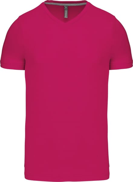 Kariban T-shirt V-hals korte mouwen K357 - Fuchsia - M