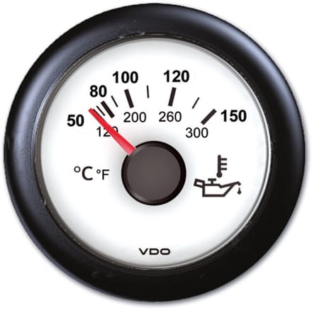 VDO ViewLine zwarte Olietemperatuurmeter
