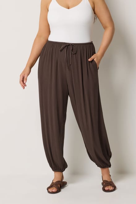 Yours Chocoladebruine Ballonbroek Met Omslag Size 42