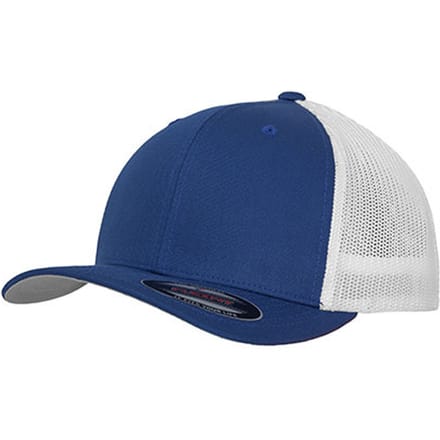 Flexfit Tweekleurige Mesh Trucker Cap (Koningsblauw)