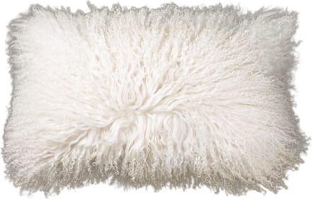 Van Buren - Tibetaans schapenvacht kussen - Offwhite 30x50cm - 100% echt schapenvacht