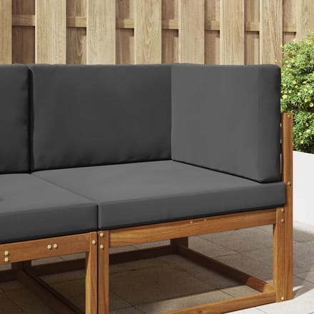 vidaXL - Buitenbankkussen - Polyester - Antraciet - 80 - x - 80 - cm