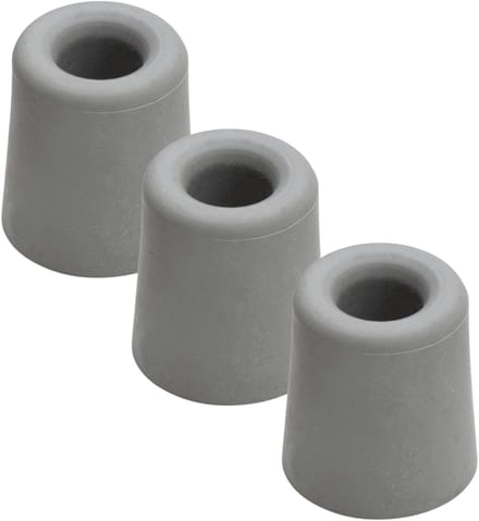 Benson Deurbuffers / deurstoppers rubbers - 3x - grijs - 60 x 40 mm - met schroefbevestiging