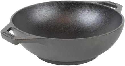 Mini-wok van gietijzer - 22,9 cm met dubbele lusgrepen