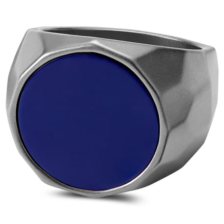 Moody Mason - Heren - Synthetische Steen Ringen - Blauw